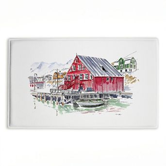 Stupell Home Decor Wanderlust Coastal Dock Decorative Bath Mat