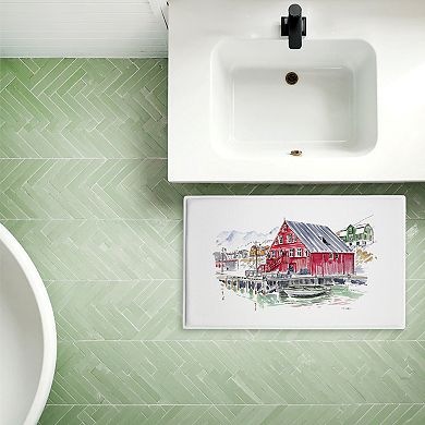 Stupell Home Decor Wanderlust Coastal Dock Decorative Bath Mat