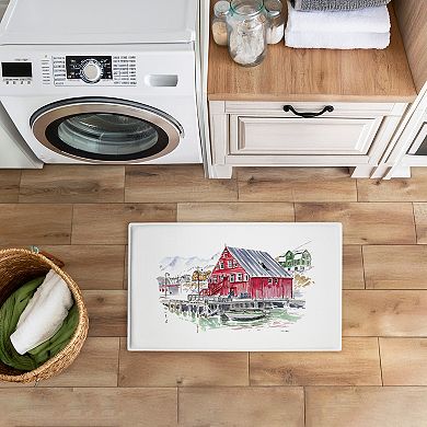 Stupell Home Decor Wanderlust Coastal Dock Decorative Bath Mat