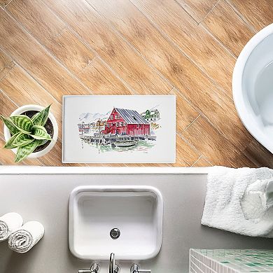 Stupell Home Decor Wanderlust Coastal Dock Decorative Bath Mat