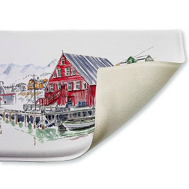 Stupell Home Decor Wanderlust Coastal Dock Decorative Bath Mat