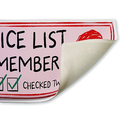 Stupell Home Decor Nice List Member Ticket Bath Mat
