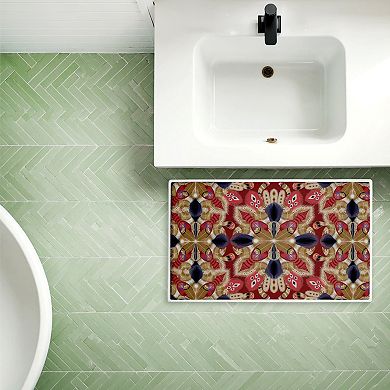 Stupell Home Decor Feather Kaleidoscope Fractal Bath Mat