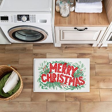 Stupell Home Decor Retro Merry Christmas & Foliage Decorative Mat