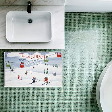 Stupell Home Decor Tis The Season Ski Slopes Bath Mat