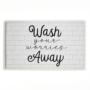 Stupell Home Decor Wash Worries Away Bath Mat