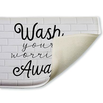 Stupell Home Decor Wash Worries Away Bath Mat