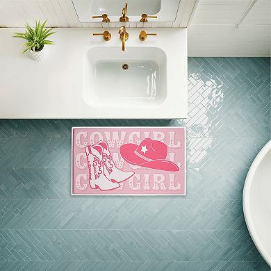 Stupell Home Decor Cowgirl Decorative Bath Mat