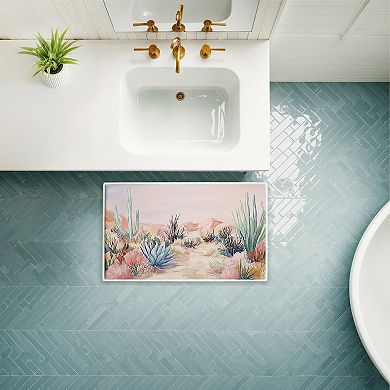 Stupell Home Decor Desert Wonderland Cacti Decorative Bath Mat