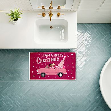 Stupell Home Decor Midcentury Christmas Bath Mat