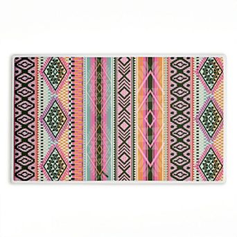 Stupell Home Decor Boho Geometric Stripes Bath Mat