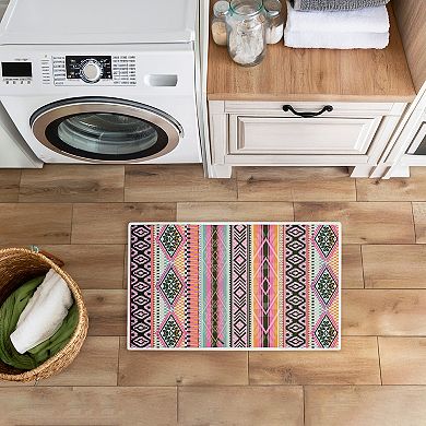 Stupell Home Decor Boho Geometric Stripes Bath Mat