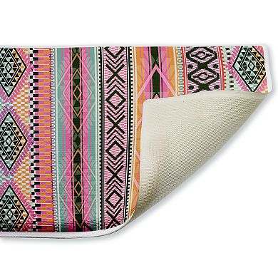Stupell Home Decor Boho Geometric Stripes Bath Mat