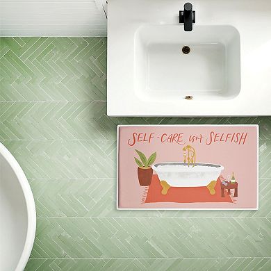 Stupell Home Decor Self Care Isn't Selfish Bath Mat