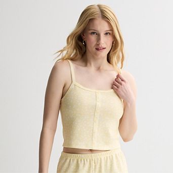 Juniors' Pink Republic Button-Front Lounge Pajama Tank Top