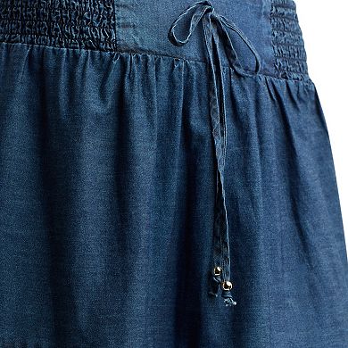 Women's AB Studio Smocked Waist Tiered Skirt