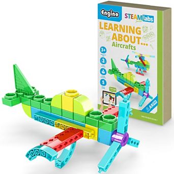 Engino STEAM Labs Junior Learning About Aircrafts Toy Brick Building Set
