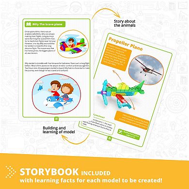 Engino STEAM Labs Junior Learning About Aircrafts Toy Brick Building Set