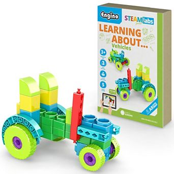 Engino STEAM Labs Junior Learning About Vehicles Toy Brick Building Set