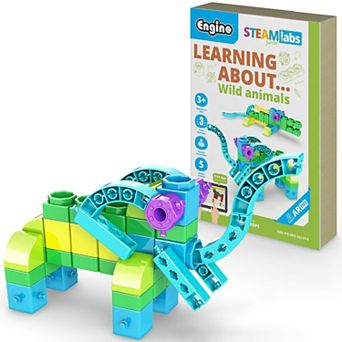 Engino STEAM Labs Junior Wild Animals Toy Brick Build