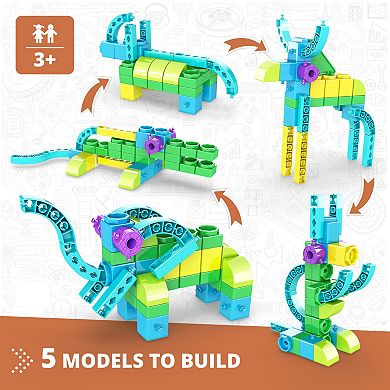 Engino STEAM Labs Junior Wild Animals Toy Brick Build