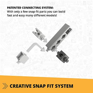 Engino Creative Builder 3-In-1 Wheeled Loader Multimodel Vehicle Brick Set