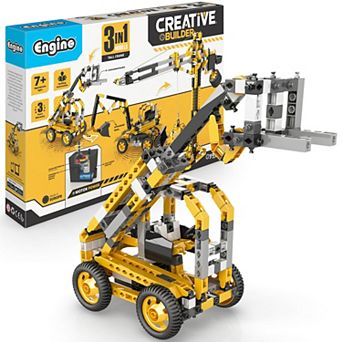 Engino Creative Builder Motor Powered Tall Crane Model Brick Set