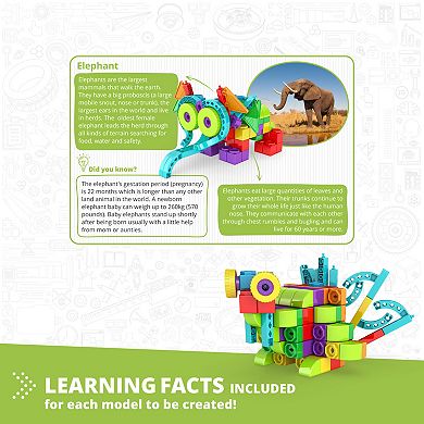 Engino Qboidz Elephant Interactive Building Toy 10 Model Set