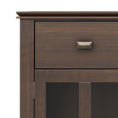 Simpli Home 54 inch Wide Solid Wood Transitional Sideboard Buffet in Natural Aged Brown