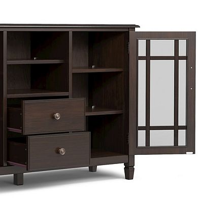 Simpli Home Tall Tv Stand In Dark Chestnut Brown For Tvs Up To 60 Inches