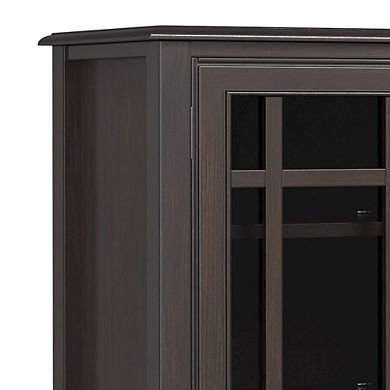Simpli Home Tall Tv Stand In Dark Chestnut Brown For Tvs Up To 60 Inches