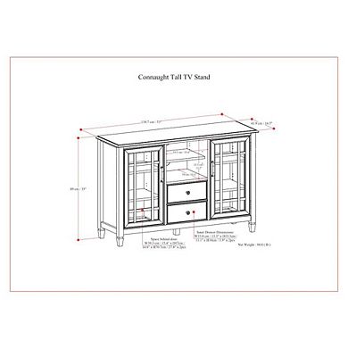 Simpli Home Tall Tv Stand In Dark Chestnut Brown For Tvs Up To 60 Inches