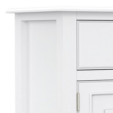 Simpli Home Connaught 51 inch Wide Solid Wood Traditional Entryway Storage Cabinet in White