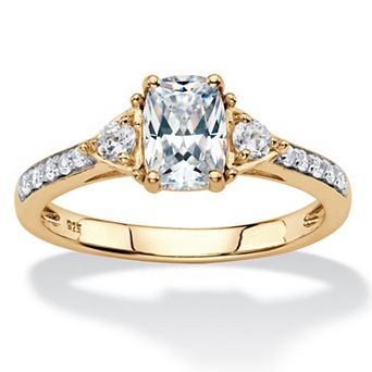 PalmBeach Jewelry 1.70 ct w. Created White Sapphire Promise Ring