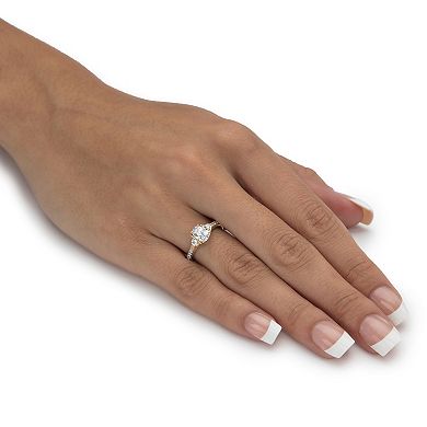 PalmBeach Jewelry 1.70 Cttw. Created White Sapphire Promise Ring