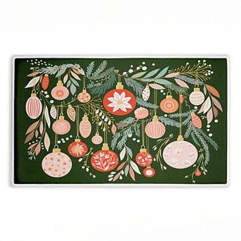 Stupell Home Decor Holiday Florals & Ornament Shapes Bath Mat