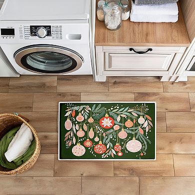 Stupell Home Decor Holiday Florals & Ornament Shapes Bath Mat