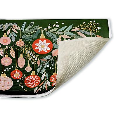 Stupell Home Decor Holiday Florals & Ornament Shapes Bath Mat