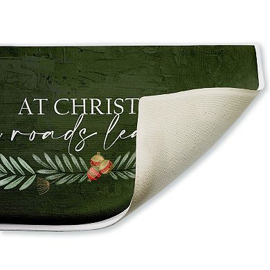 Stupell Home Decor All Roads Lead Home Christmas Bath Mat