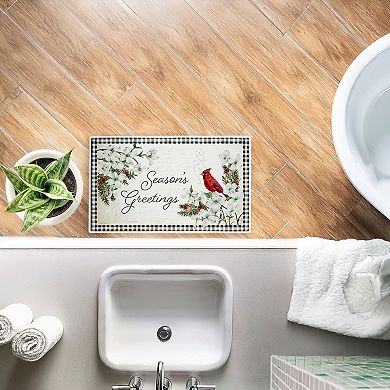 Stupell Home Decor Winter Cardinals & Dogwood Bath Mat