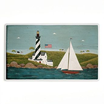 Stupell Home Decor Coastal Breeze Lighthouse Harbor Wall Art