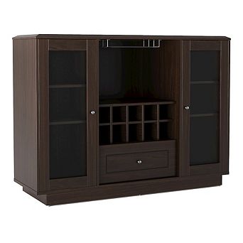 ENITIAL STAR Bormie Contemporary Wood Multi-Storage Buffet in Espresso