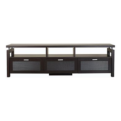 ENITIAL STAR Missie Contemporary Wood Multi-Storage TV Stand in Espresso