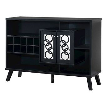 ENITIAL STAR Rewest Wood Multi-Storage Buffet in Cappuccino