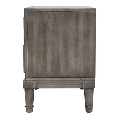 ENITIAL STAR Cartagena Solid Wood 3-Drawer Nightstand in Gray
