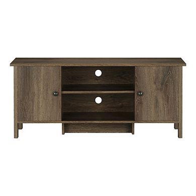 ENITIAL STAR Knisler Transitional Wood 47 TV Stand in Distressed Walnut
