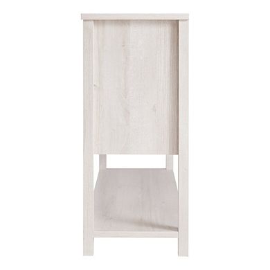 ENITIAL STAR Birch Wood Buffet with Sliding Door in White Oak