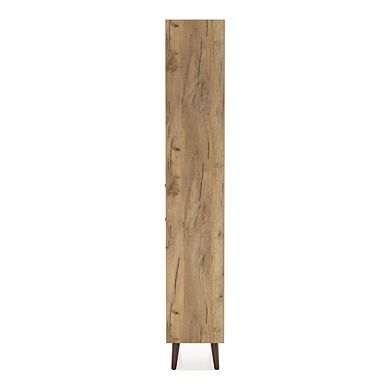 ENITIAL STAR Finn Mid-Century Modern Wood 2-Drawer Bookcase in Light Oak
