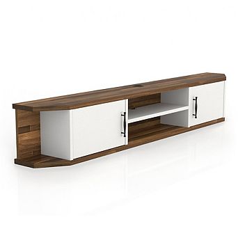 ENITIAL STAR Thurles 2-Door Wood White Floating TV Console