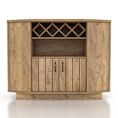 ENITIAL STAR Glanz 47W Wood Multi-Storage Buffet in Light Oak